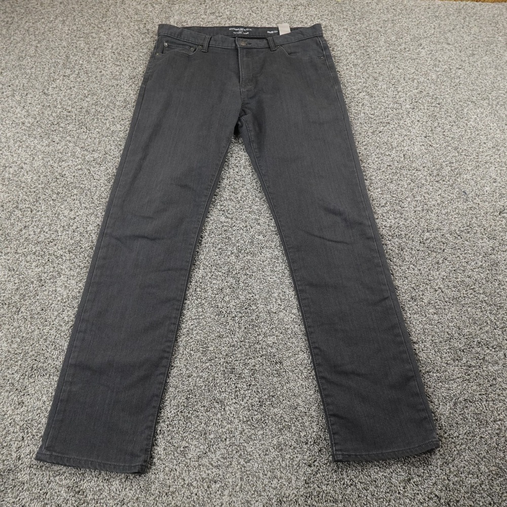 Banana Republic Jeans Mens 34X32 Black Denim Pants Traveler Slim Stretch Preppy‎